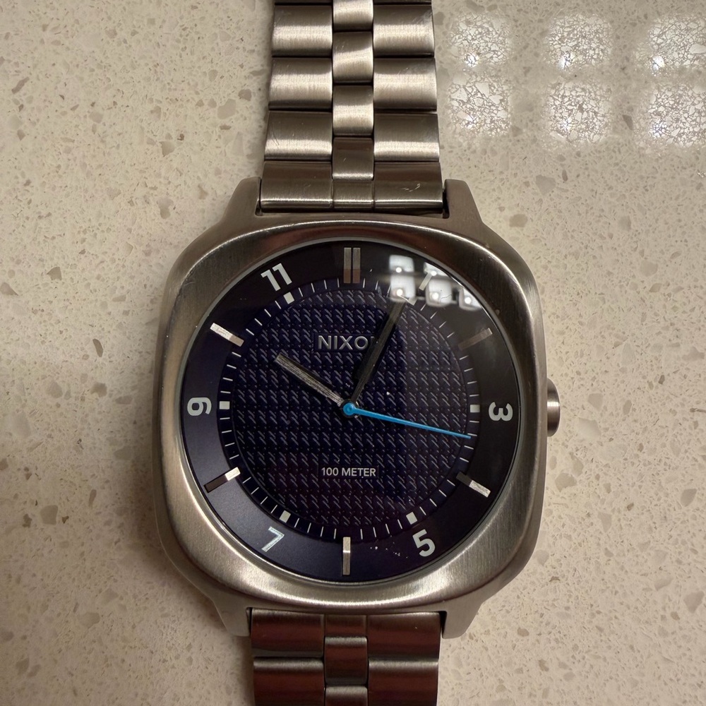 Men's Nixon Silver Watch with Black Dial - Picture 2 of 3